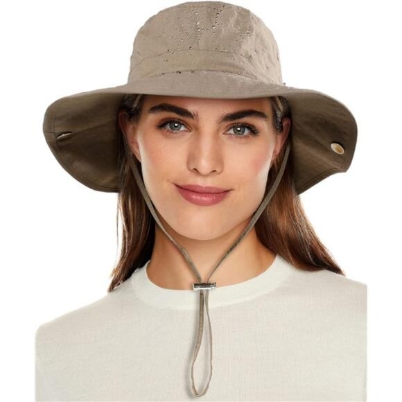 Waterproof Bucket Rain Hat for Women Wide Brim Summer UPF50+ Cowboy Sun‎ Hat Men - Picture 1 of 6